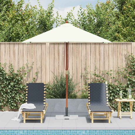 Vidaxl parasol avec poteau en bois 150x200 cm-sable -colored