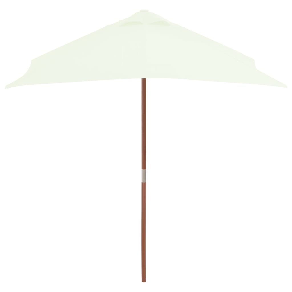 Vidaxl Parasol z drewnianym biegunem 150x200 cm -kolanowym