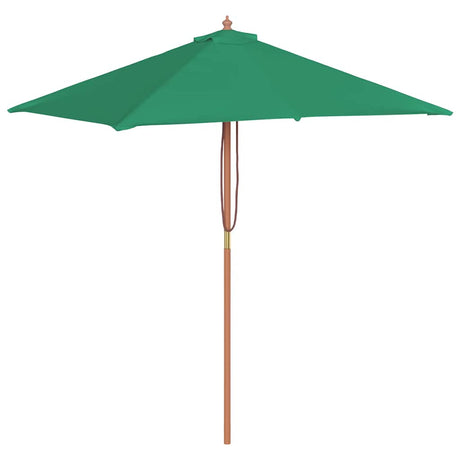 Vidaxl parasol avec poteau en bois 150x200 cm vert
