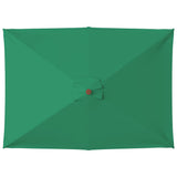 Vidaxl parasol avec poteau en bois 150x200 cm vert