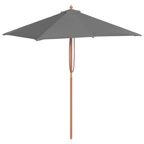 Vidaxl parasol avec poteau en bois 150x200 cm anthracite