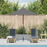 Vidaxl parasol avec poteau en bois 150x200 cm anthracite