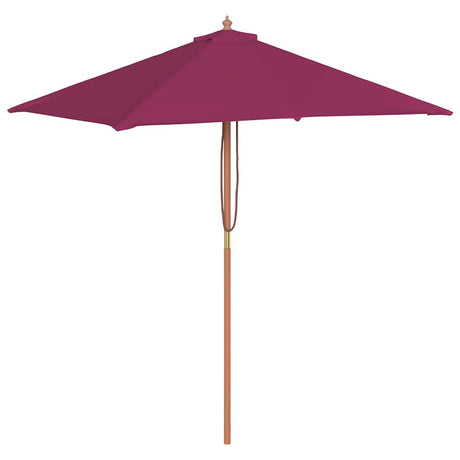 Parasol vidaxl avec poteau en bois 150x200 cm Bordeaux rouge