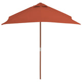 Vidaxl Parasol z drewnianym słupem 150x200 cm teracotta -