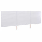 Pare-brise Vidaxl 3 panneaux 400x120 cm tissu blanc