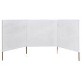 Pare-brise Vidaxl 3 panneaux 400x120 cm tissu blanc
