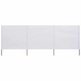 Pare-brise Vidaxl 3 panneaux 400x120 cm tissu blanc