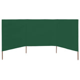 Pare-brise vidaxl 3 panneaux 400x120 cm tissu vert