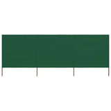 Pare-brise vidaxl 3 panneaux 400x120 cm tissu vert