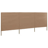 Vidaxx coupe-vent 3 panneaux 400x120 cm tissu taupe