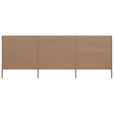 Vidaxx coupe-vent 3 panneaux 400x120 cm tissu taupe