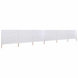 Pare-brise vidaxl 6 panneaux 800x80 cm tissu blanc