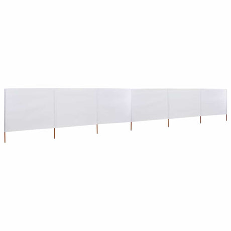 Pare-brise vidaxl 6 panneaux 800x80 cm tissu blanc