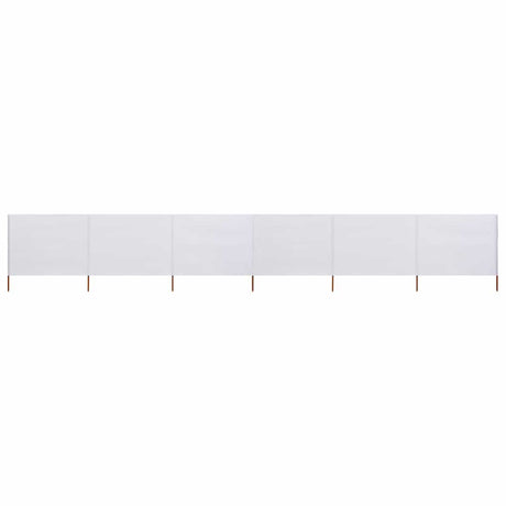 Pare-brise vidaxl 6 panneaux 800x80 cm tissu blanc
