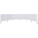 Pare-brise vidaxl 6 panneaux 800x80 cm tissu blanc