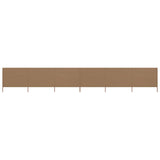 Pare-brise vidaxl 6 panneaux 800x80 cm tissu taupe