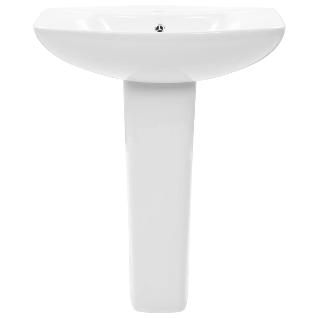 Vidaxl Washbasin po stopie odłączona 650x520x200 mm ceramiczna biała