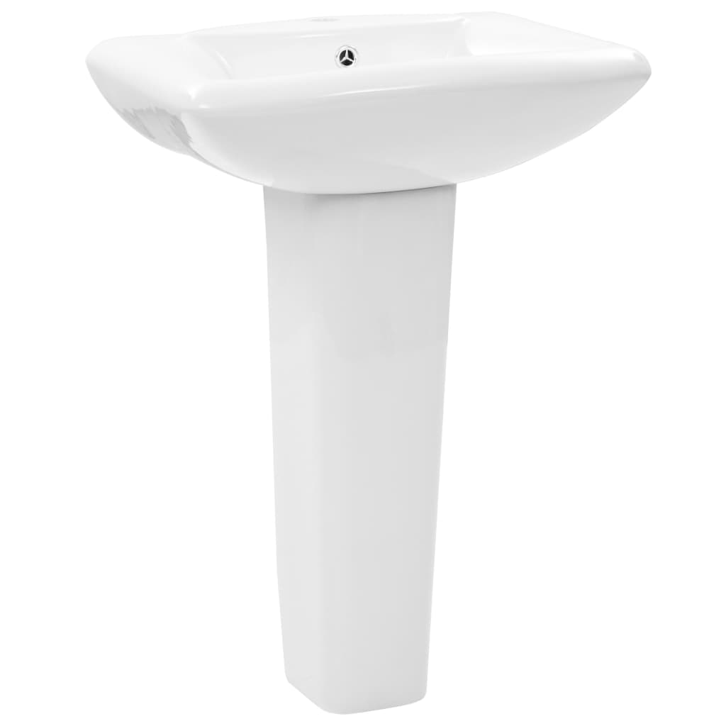 Vidaxl Washbasin na stóp odłączony 580x470x200 mm ceramiczny biały