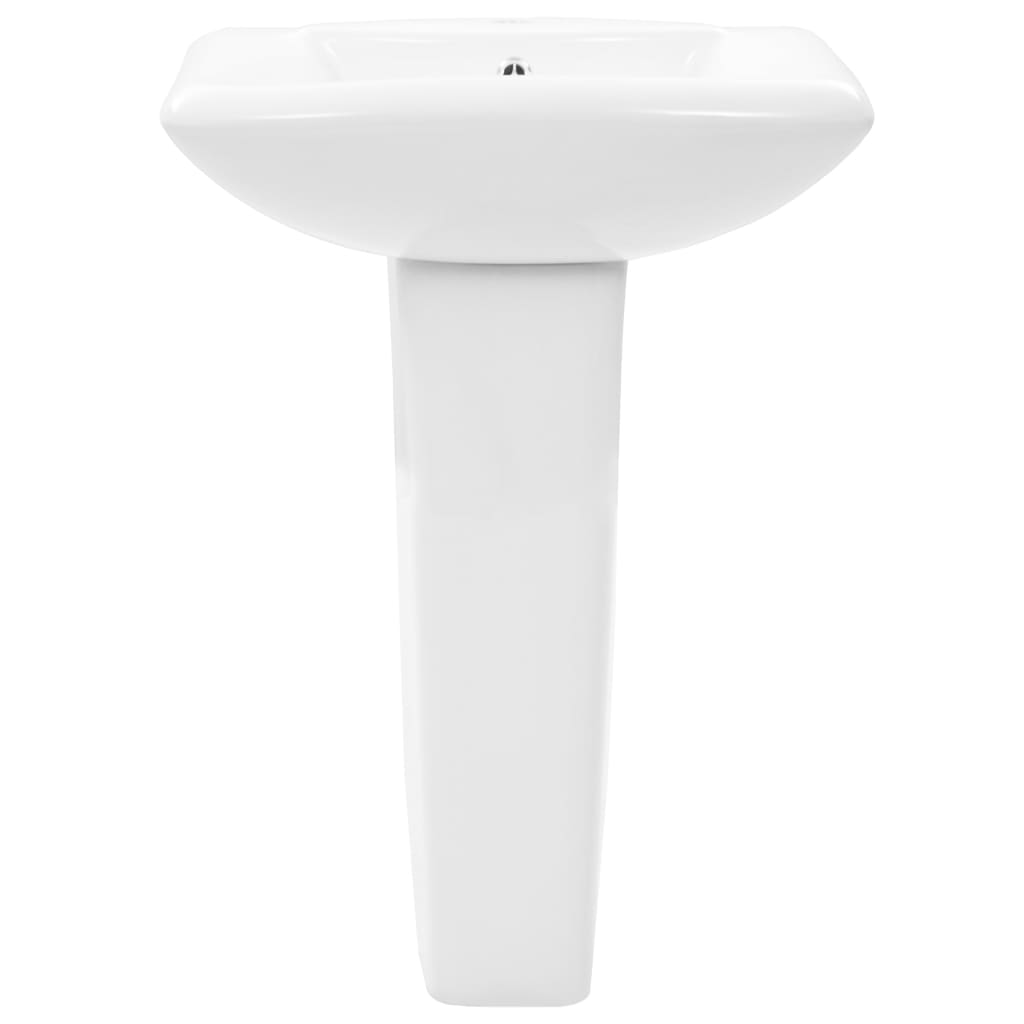 Vidaxl Washbasin en el pie separado 580x470x200 mm de cerámica blanca