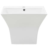 Mur de lavabo Vidaxl - Mouplé 500x450x410 mm blanc céramique