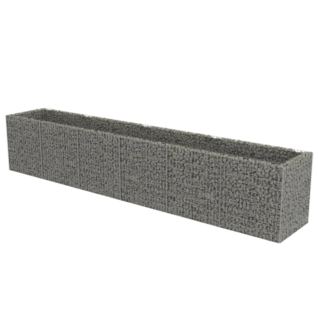 VIDAXL GABION -Planungsbox 540x90x100 cm verzinkter Stahl erhöht