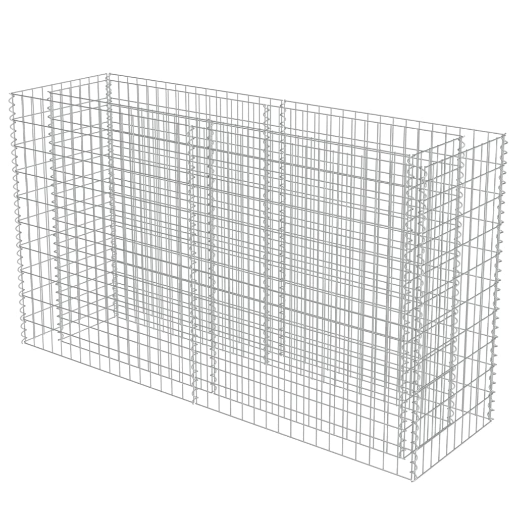 Vidaxl Gabion -Pflanzer erhöht 180 x 50 x 100 cm verzinkter Stahl