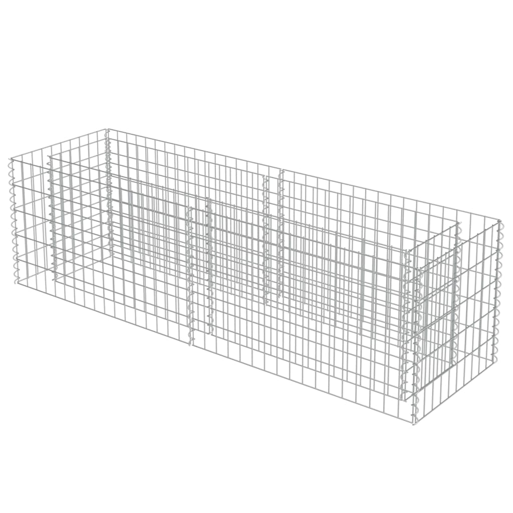 Vidaxl Gabion -Pflanzer erhöhte 180x50x50 cm verzinkter Stahl