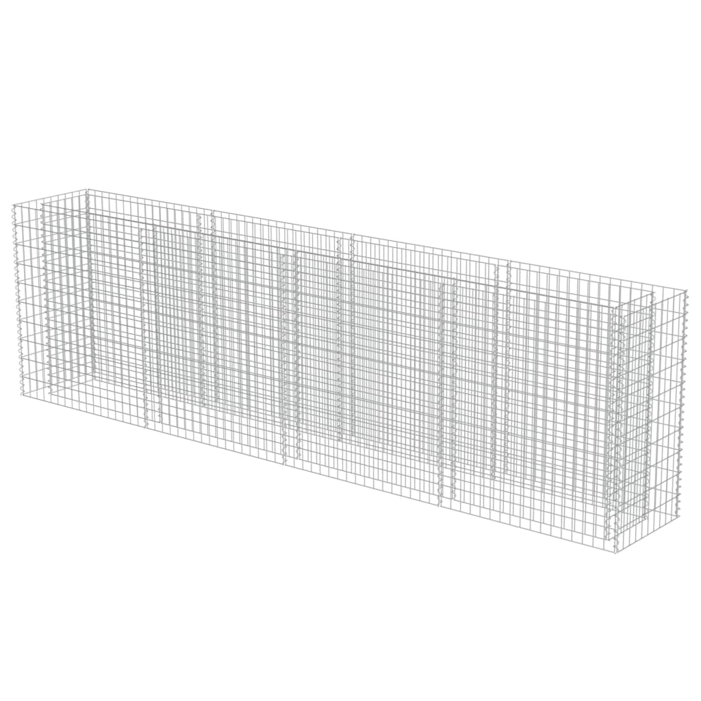 Vidaxl Gabion Planning Box elevada 360x50x100 cm de acero galvanizado