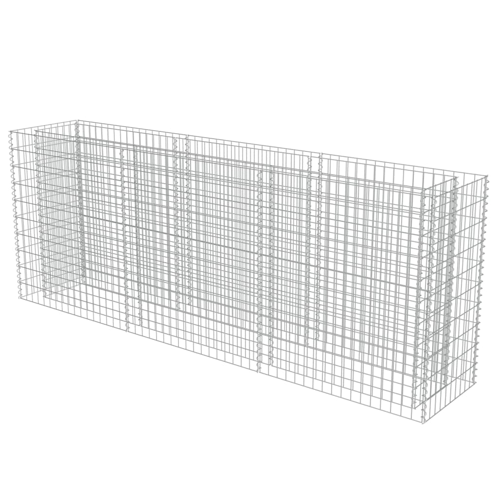 Vidaxl Gabion Planter økte 270x50x100 cm galvanisert stål