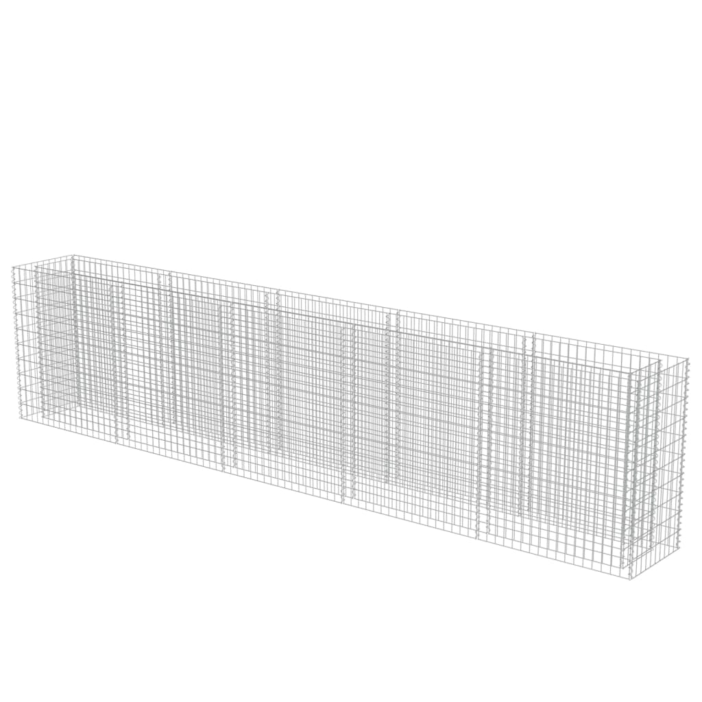 Vidaxl Gabion Planter Insented 450x50x100 cm galvanisert stål