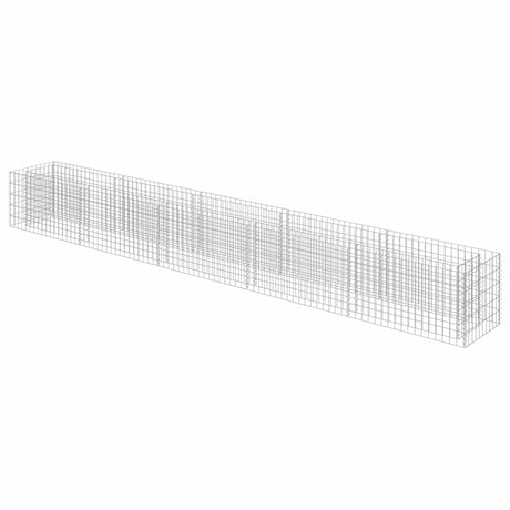 Vidaxl Gabion Planter surélevé 450x50x50 cm en acier galvanisé