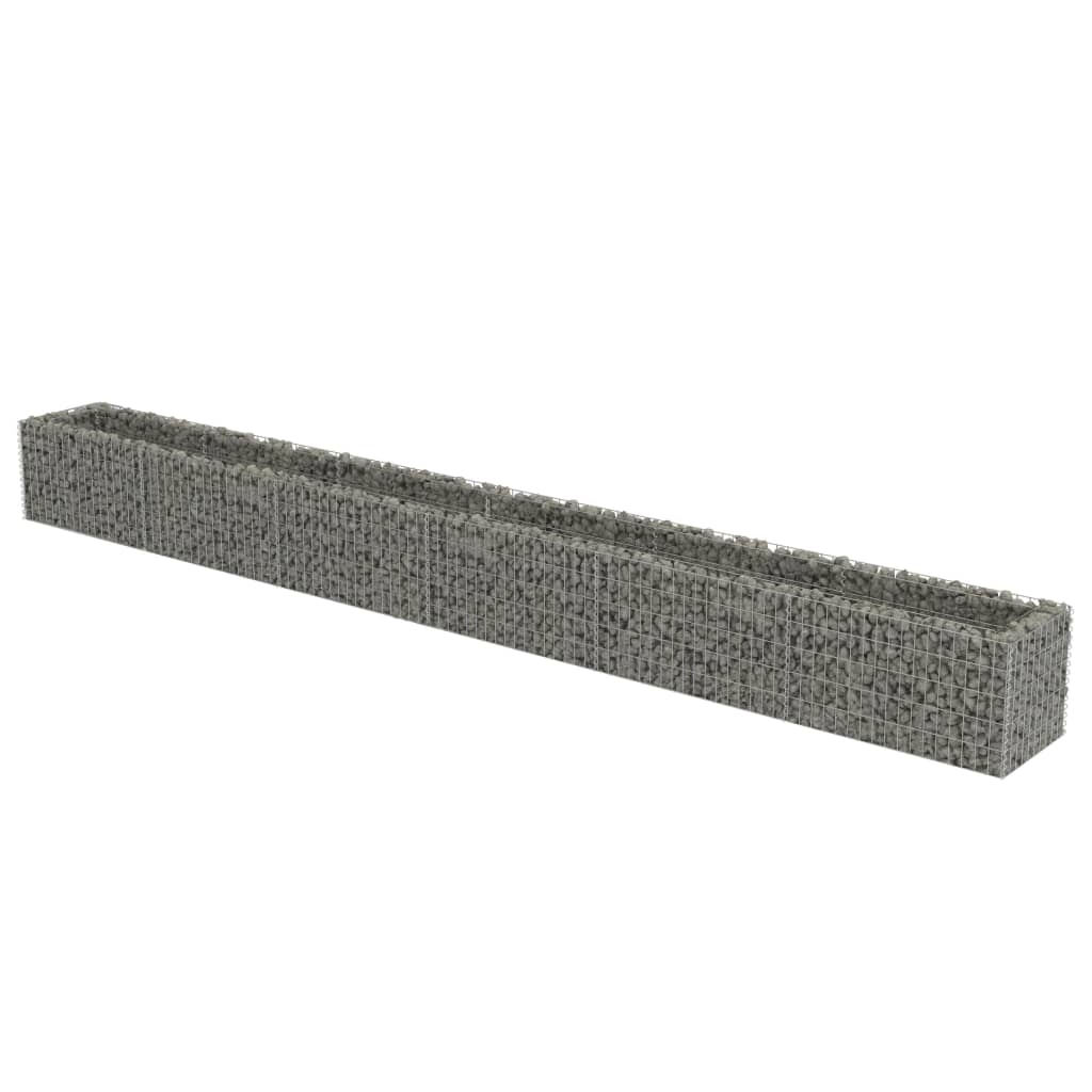 Vidaxl Gabion Planter hævet 540x50x50 cm galvaniseret stål