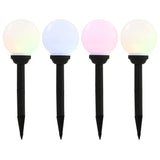 Vidaxxl Lampes solaires LED rondes 15 cm RVB 4 pcs