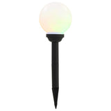 Vidaxxl Lampes solaires LED rondes 15 cm RVB 4 pcs