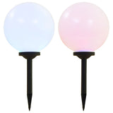Lampes solaires LED Vidaxl autour de 30 cm RVB 2 STS