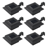 Lampes solaires LED vidaxl carrés de 12 cm noirs 6 sts