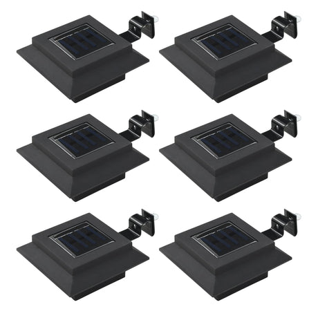 Lampes solaires LED vidaxl carrés de 12 cm noirs 6 sts
