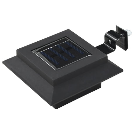 Lampes solaires LED vidaxl carrés de 12 cm noirs 6 sts