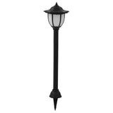 Lampes solaires à LED vidaxl noires 3 pcs