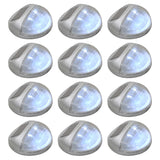 Vidaxl LED Lampes murales solaires autour de l'argent 12 pcs