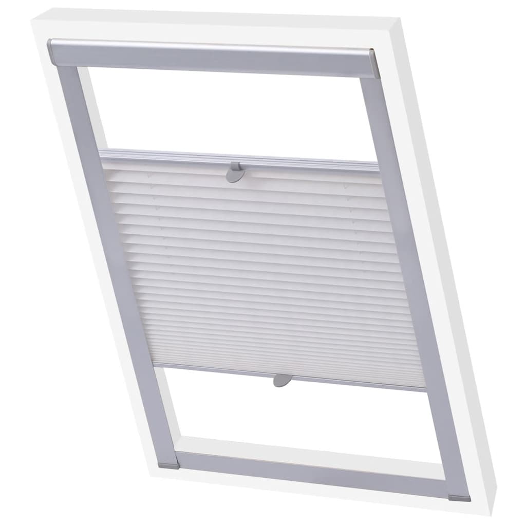 Vidaxl Roller blind pleated White PK06