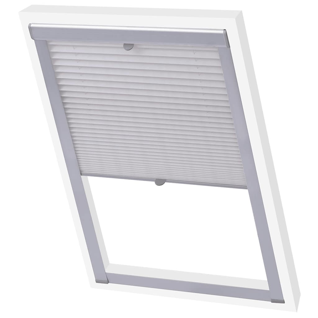 Vidaxl rouleau aveugle plissé blanc uk08