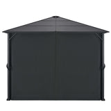 Vidaxl Arbor z zasłoną 3x3 m aluminium czarny