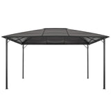 Vidaxl Arbor z dachem 4x3x2.6 m aluminium czarny