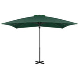 Vidaxl Parasol flottant avec poteau en aluminium 250x250 cm vert