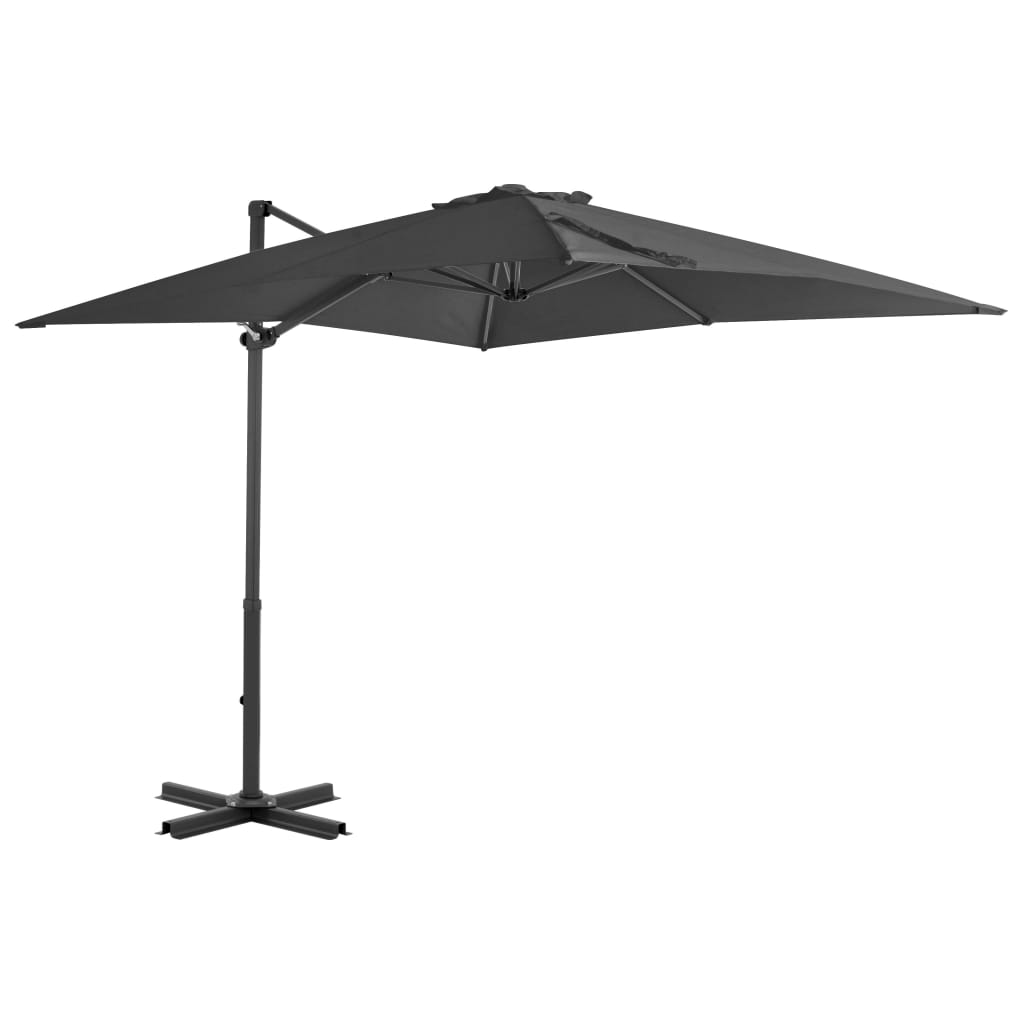 Vidaxl zweefparasol met aluminium paal 250x250 cm antracietkleurig