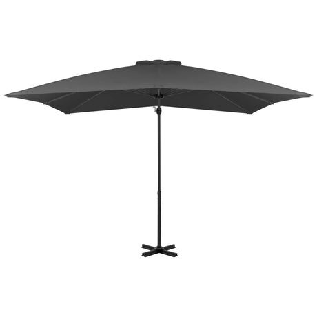 Vidaxl zweefparasol met aluminium paal 250x250 cm antracietkleurig