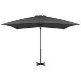 Vidaxl Parasol flottant avec poteau en aluminium 250x250 cm anthracite -colored