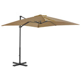 Parasol flotante Vidaxl con polo de aluminio 250x250 cm Topo