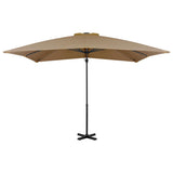 Vidaxl Parasol flottant avec poteau en aluminium 250x250 cm taupe